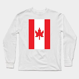 Canada Flag - Pixel Art Long Sleeve T-Shirt